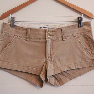 Abercrombie & Fitch light tan shortie shorts
